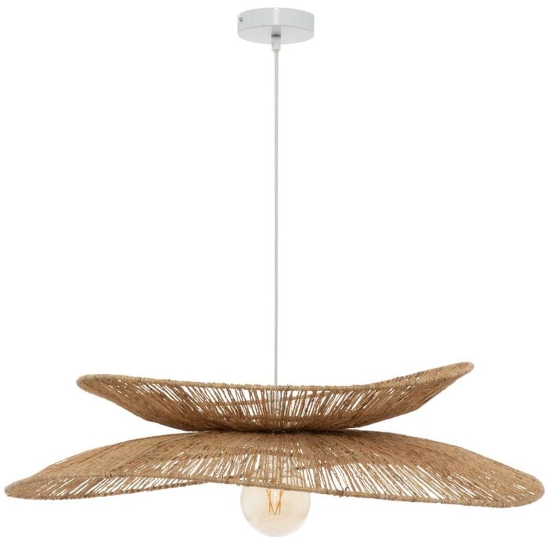 foto del prodotto lampada a sospensione alara in juta beige d69,5cm atmosphera cr ateur d'int rieur
