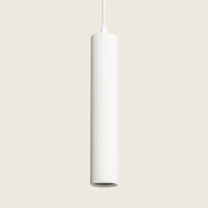 foto del prodotto lampada a sospensione alluminio aritz 1 faretto bianco