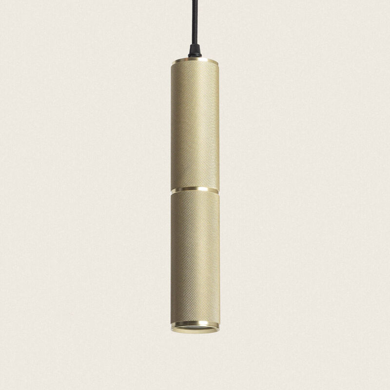 foto del prodotto lampada a sospensione alluminio breixo oro