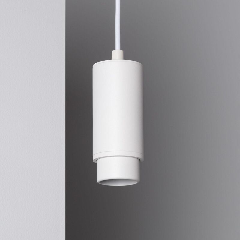 foto del prodotto lampada a sospensione alluminio multiangolo 10 50 per lampadine gu10 quarzo bianco