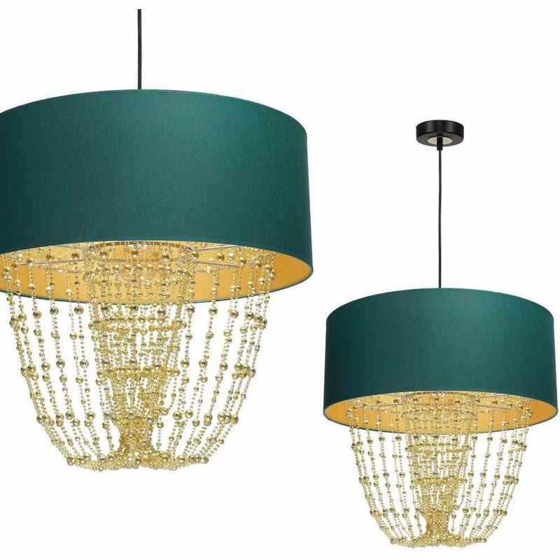 foto del prodotto lampada a sospensione almeria verde oro 1xe27