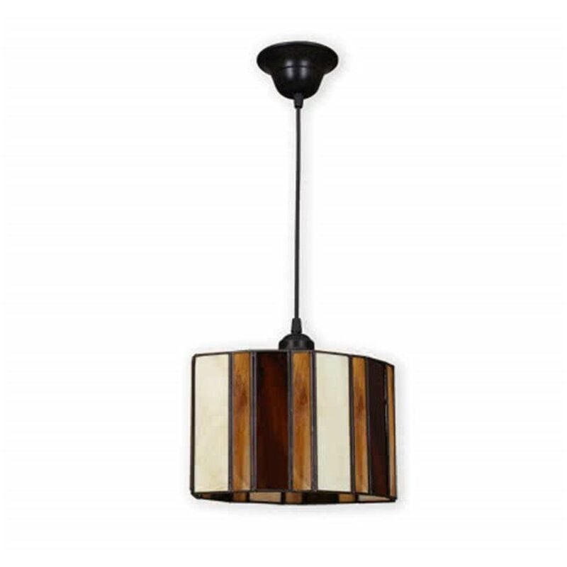 foto del prodotto lampada a sospensione alquer a nero beige marrone 1xe27 22x28cm 