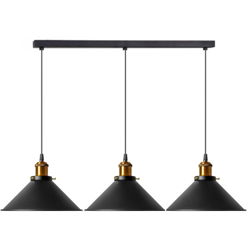 foto del prodotto lampada a sospensione app017 3cp porto nero e27