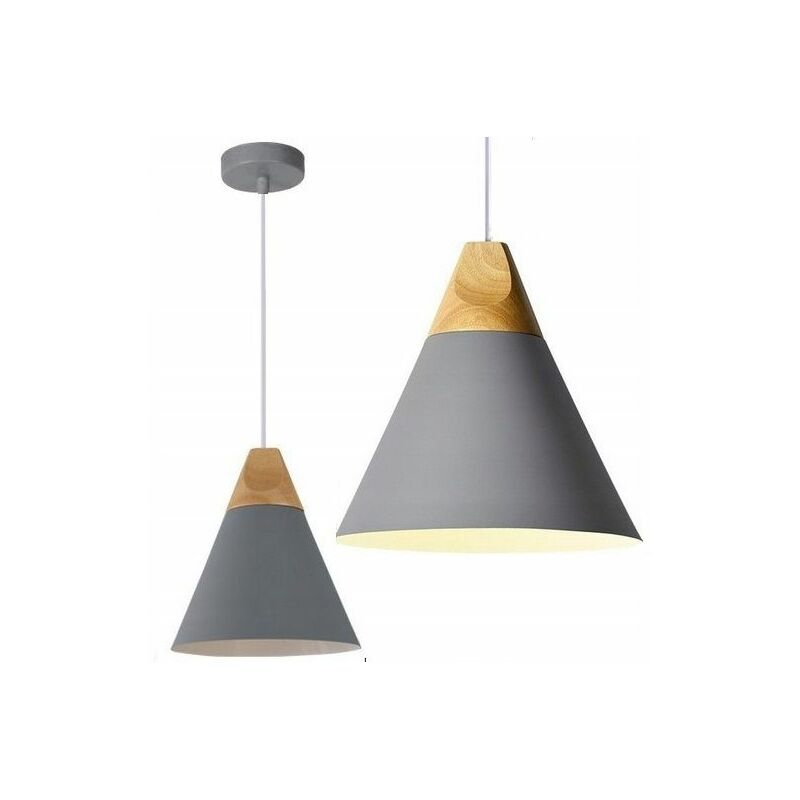 foto del prodotto lampada a sospensione app056 1cp scandi a grigio e27