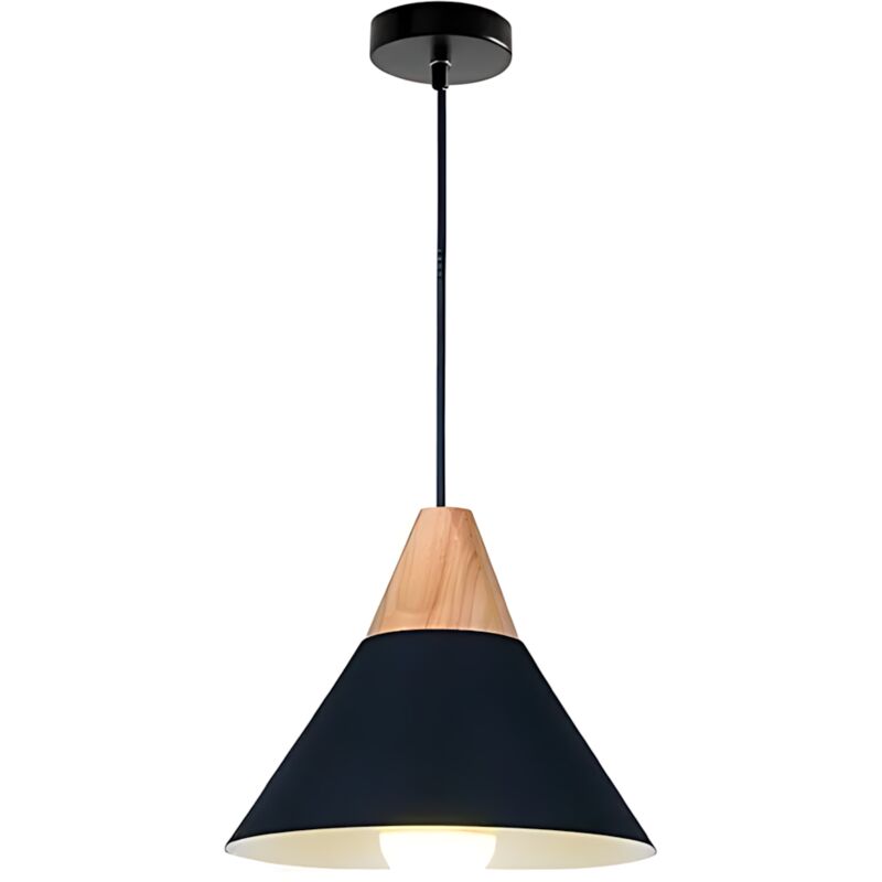 foto del prodotto lampada a sospensione app060 1cp scandi c nero e27