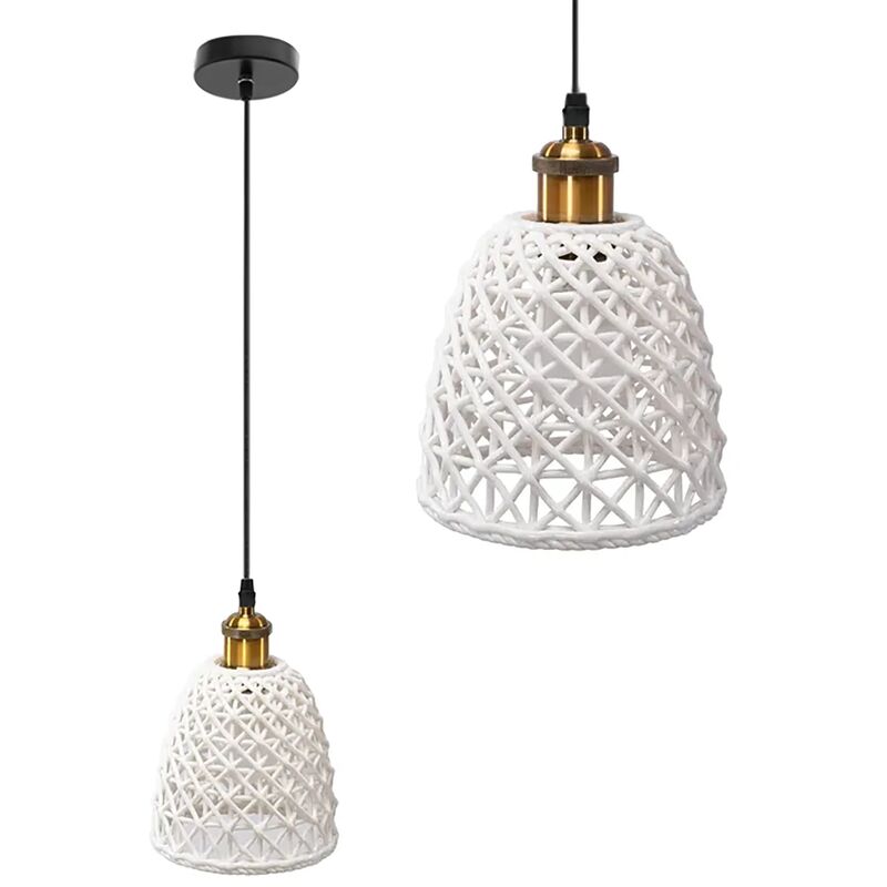 foto del prodotto lampada a sospensione app1006 1cp bianco u 1 punti luce e27 16,5x16,5x65,5 105,5cm regolabile
