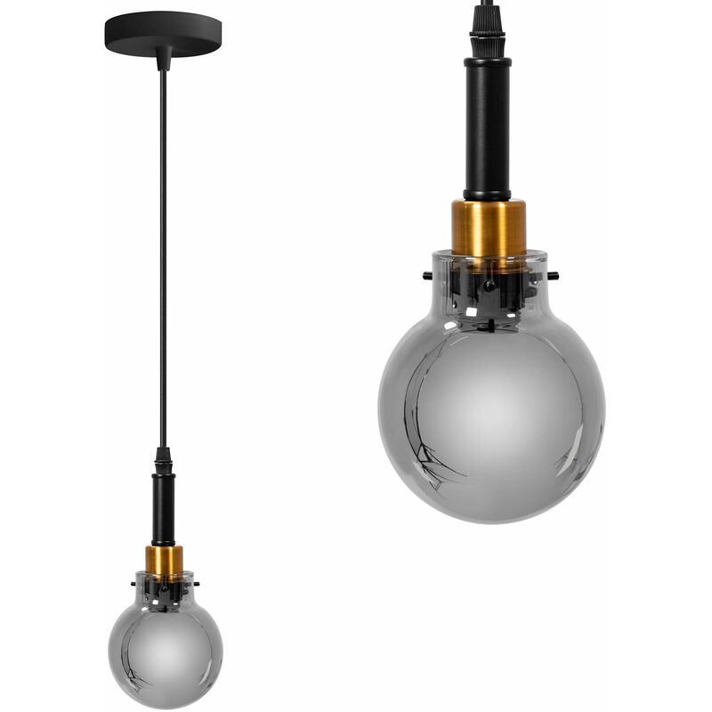 foto del prodotto lampada a sospensione app1125 3cp black gold e14