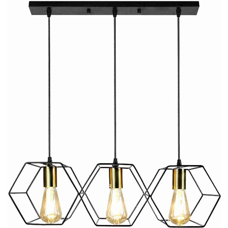 foto del prodotto lampada a sospensione app1132 3cp black gold e27