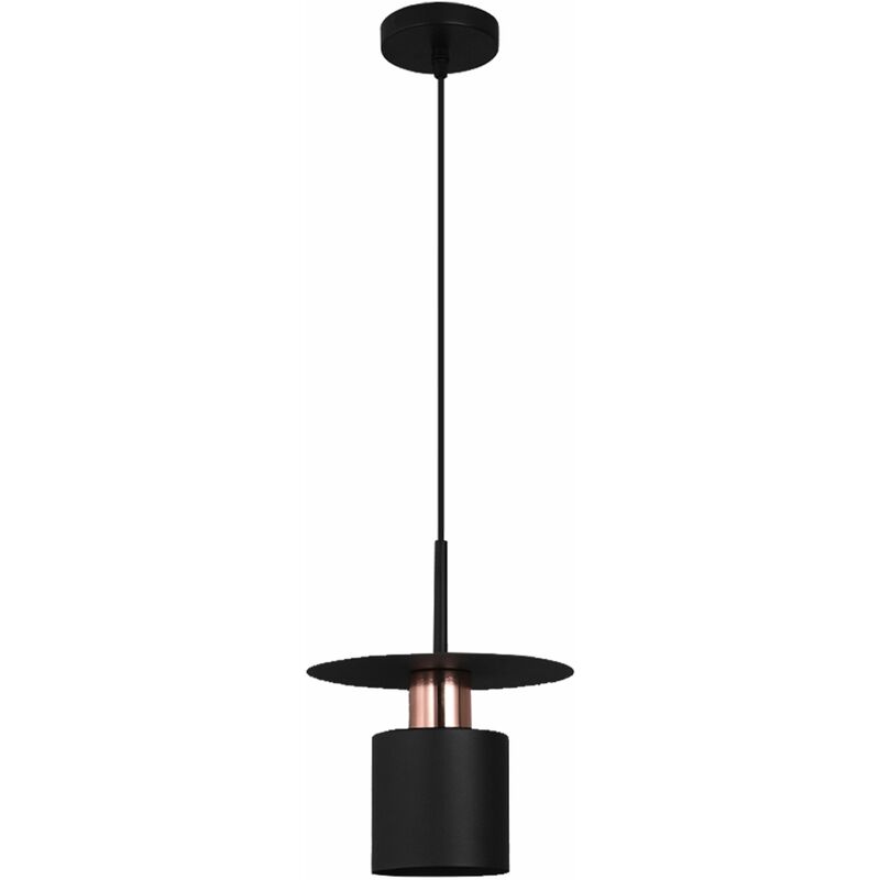 foto del prodotto lampada a sospensione app1145 1cp black rose gold e27