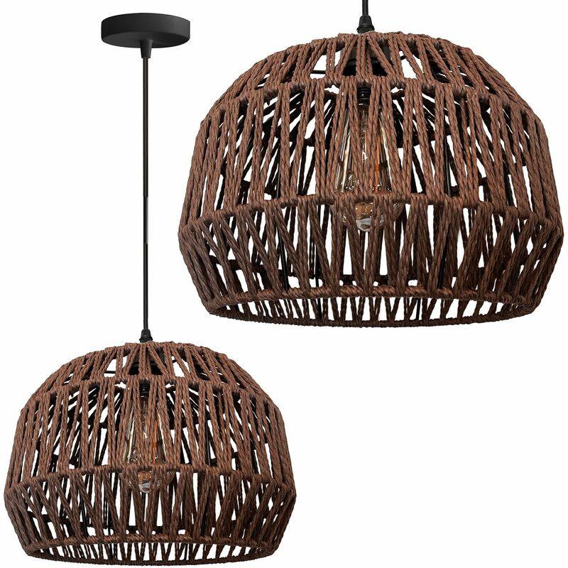 foto del prodotto lampada a sospensione app1292 1cp brown e27