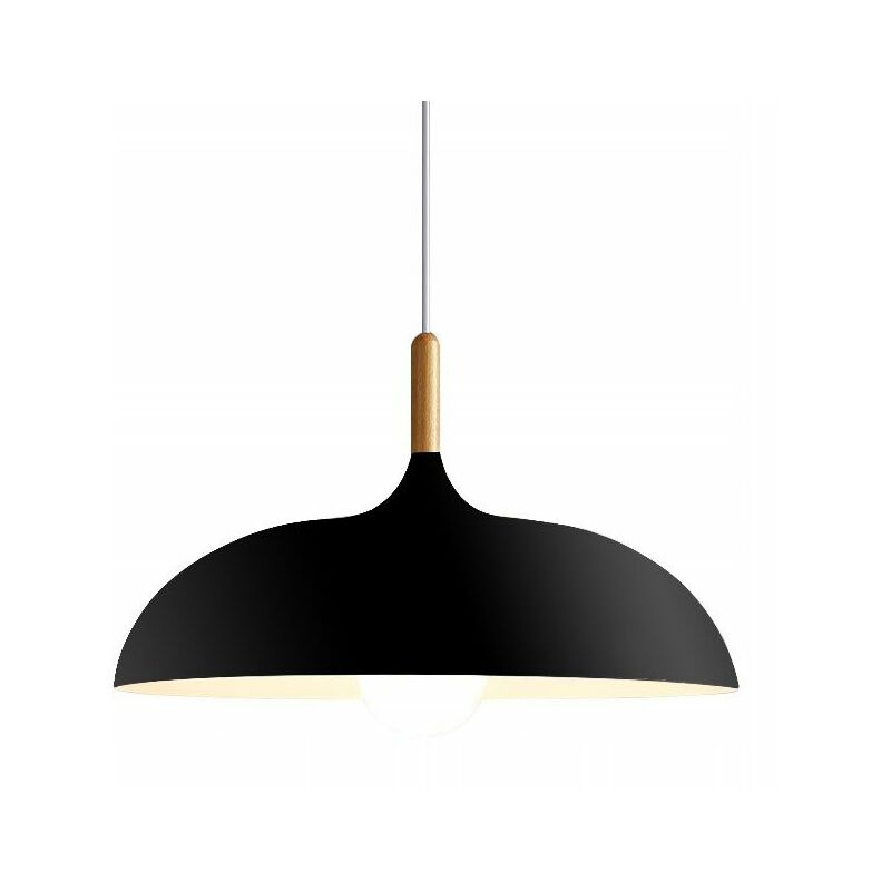 foto del prodotto lampada a sospensione app178 1cp anzo nero tondo 1 punti luce e27 45x45x26 116cm regolabile