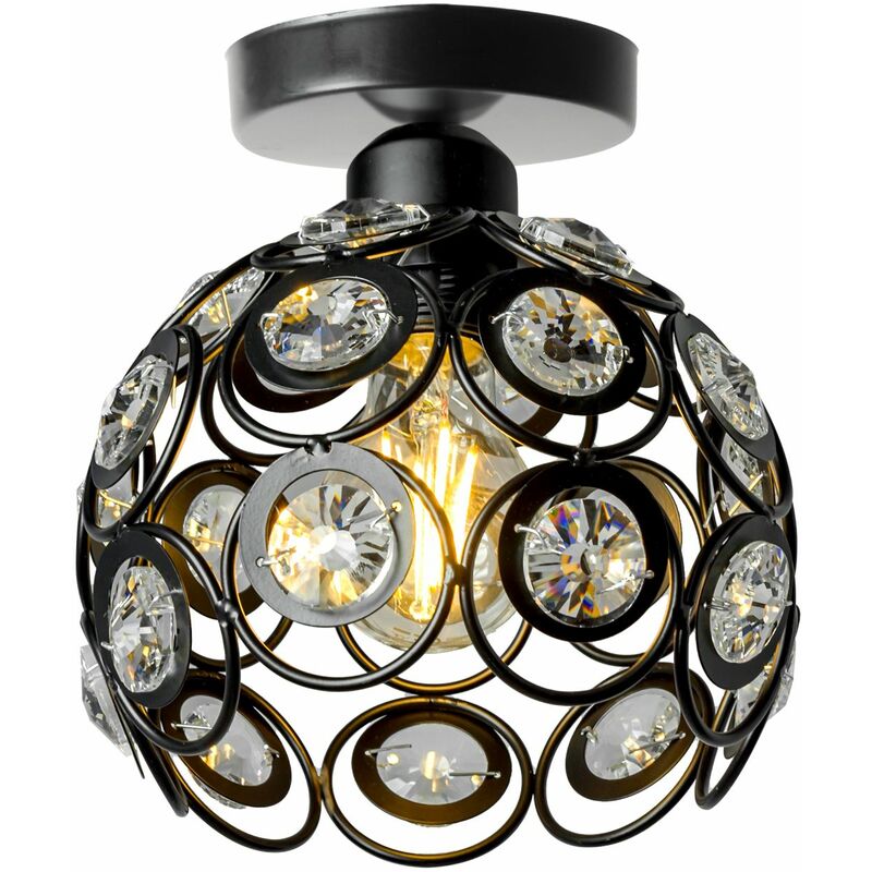 foto del prodotto lampada a sospensione app203 1c cristallo sfera tondo 1 punti luce e27 18x18x17cm