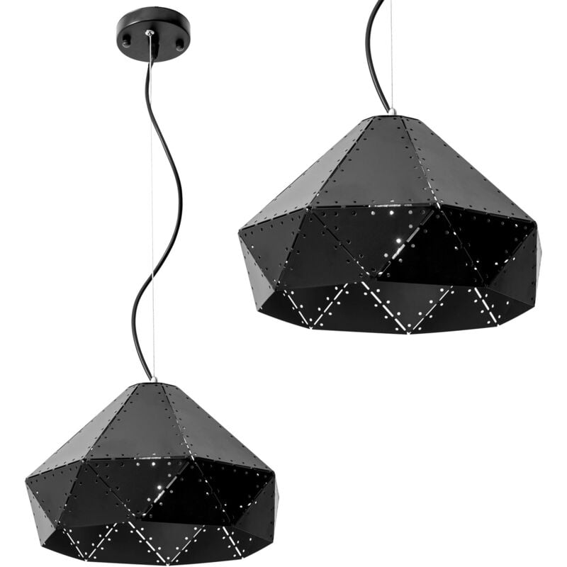 foto del prodotto lampada a sospensione app236 1cp nero 1 punti luce e27 regolabile