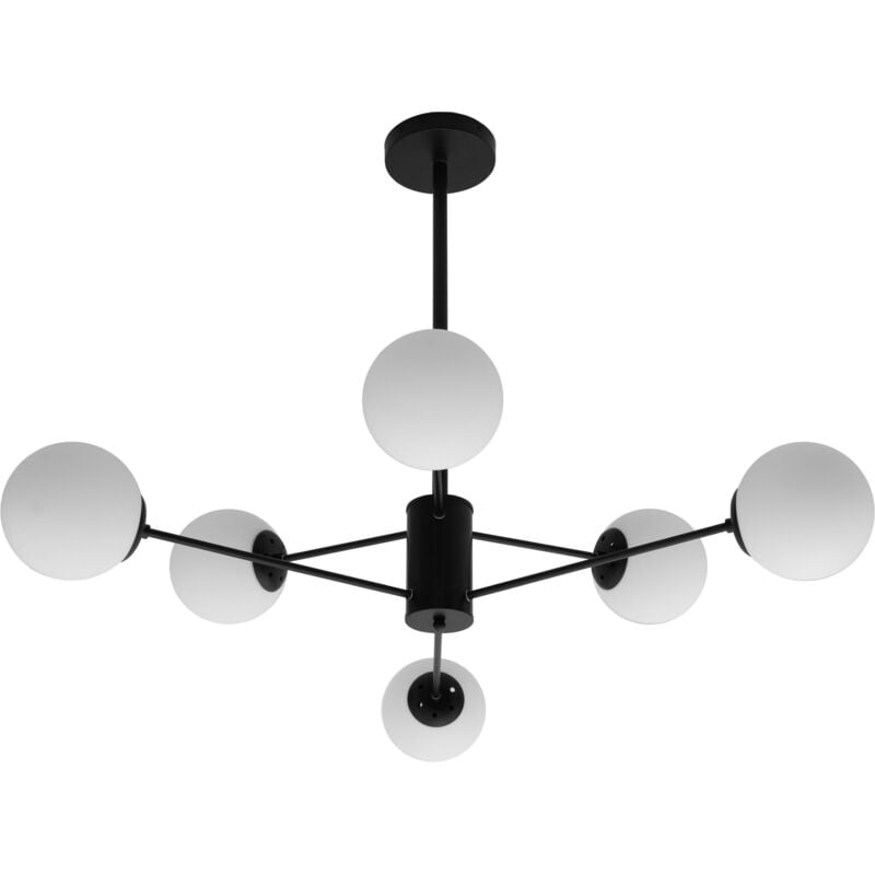 foto del prodotto lampada a sospensione app262 6c metallo industriale 6 braccio 6 punti luce e27 100x100x70cm
