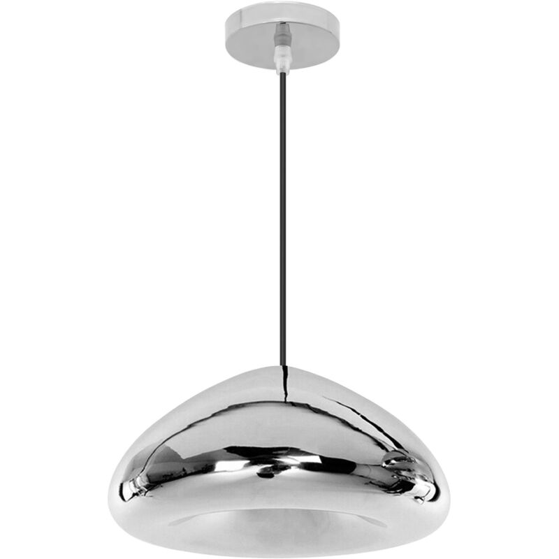 foto del prodotto lampada a sospensione app322 1cp specchio vetro 1 punti luce e27 29x29x15,5cm regolabile