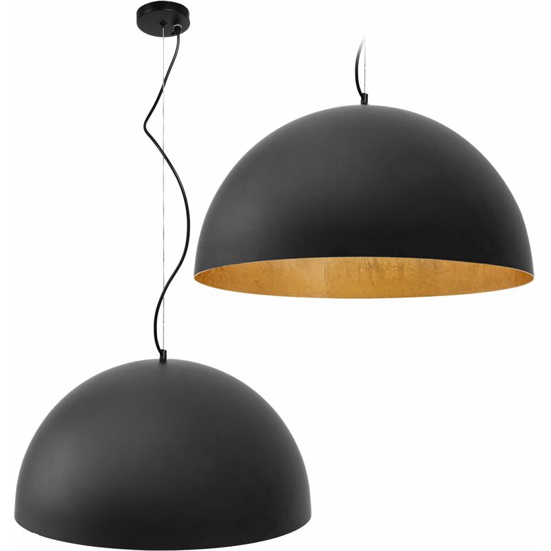 foto del prodotto lampada a sospensione app379 1cp metallo nero 50cm tondo 1 punti luce e27 50x50x26cm regolabile