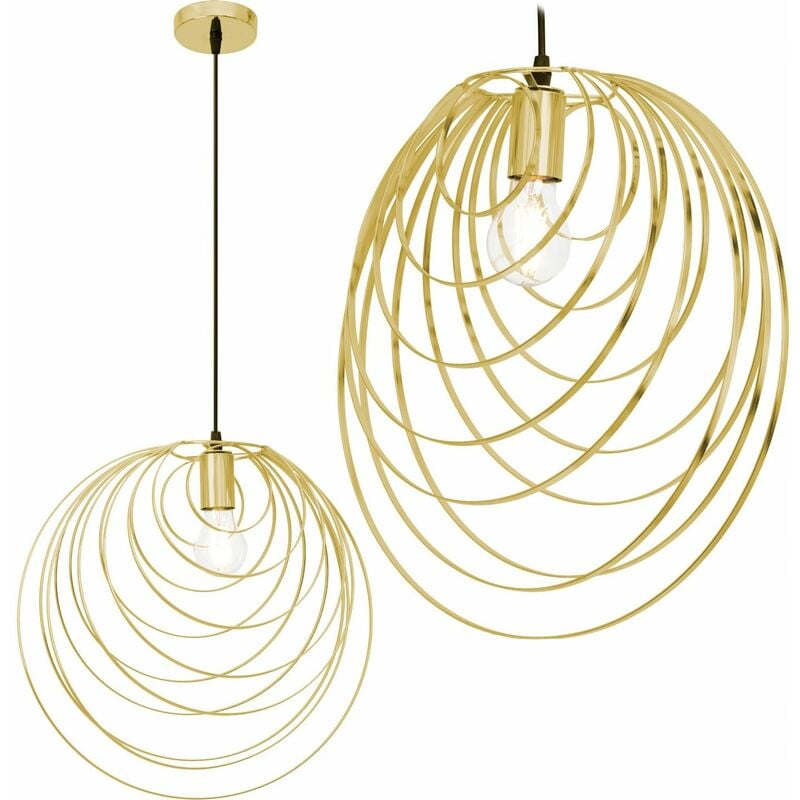 foto del prodotto lampada a sospensione app428 1cp geometrico oro 1 punti luce e27 40,5x40,5x39cm regolabile