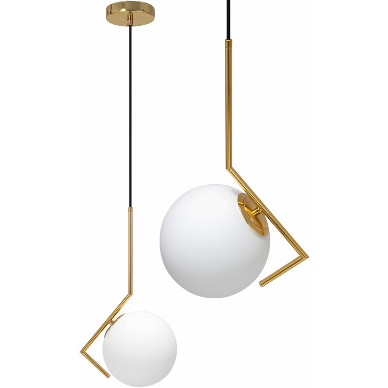 foto del prodotto lampada a sospensione app429 1cp moderno vetro oro 1 punti luce e27 19x27x46,5x106,5cm regolabile