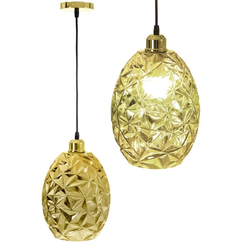 foto del prodotto lampada a sospensione app565 1cp cromo oro 1 punti luce e27 20x20x30 90cm regolabile
