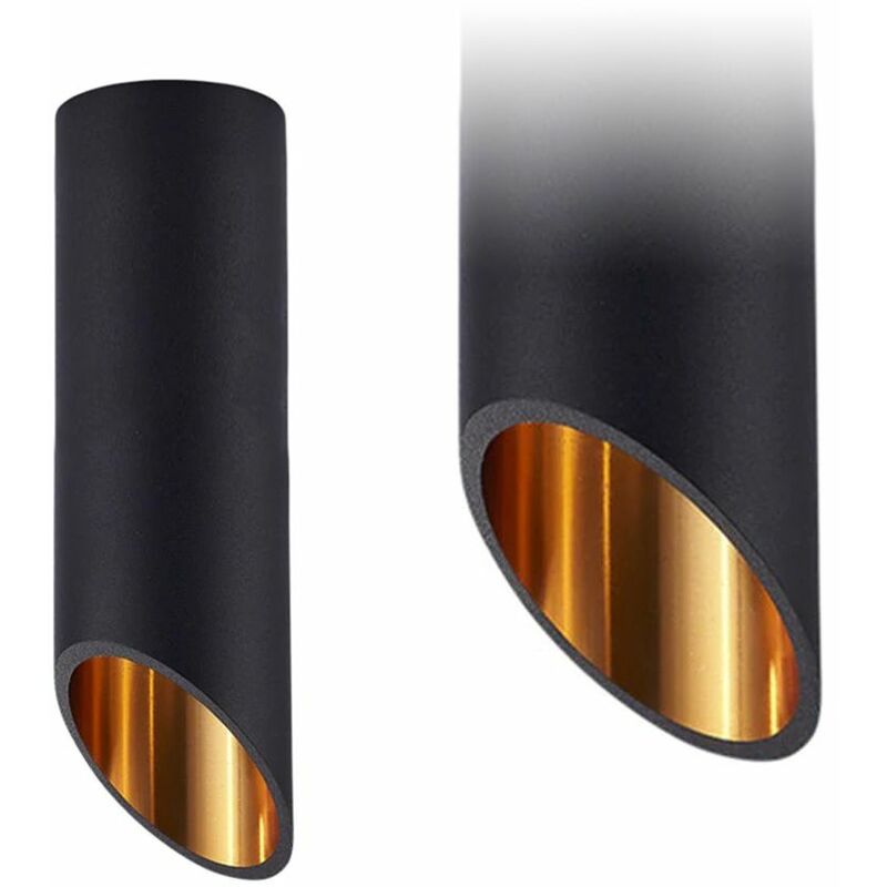 foto del prodotto lampada a sospensione app571 1c moderno nero oro 20 cm tubo 1 punti luce gu 10 6x6x20cm