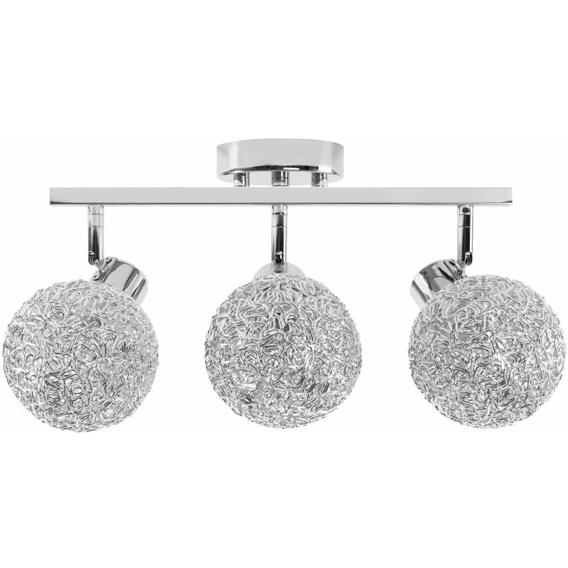 foto del prodotto lampada a sospensione app672 3c glamour cromo 3 punti luce e27 12x36x22cm