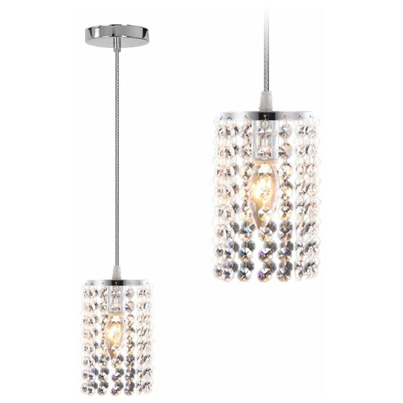 foto del prodotto lampada a sospensione app730 1cp cromo 1 punti luce e27 11x11x16 101cm regolabile