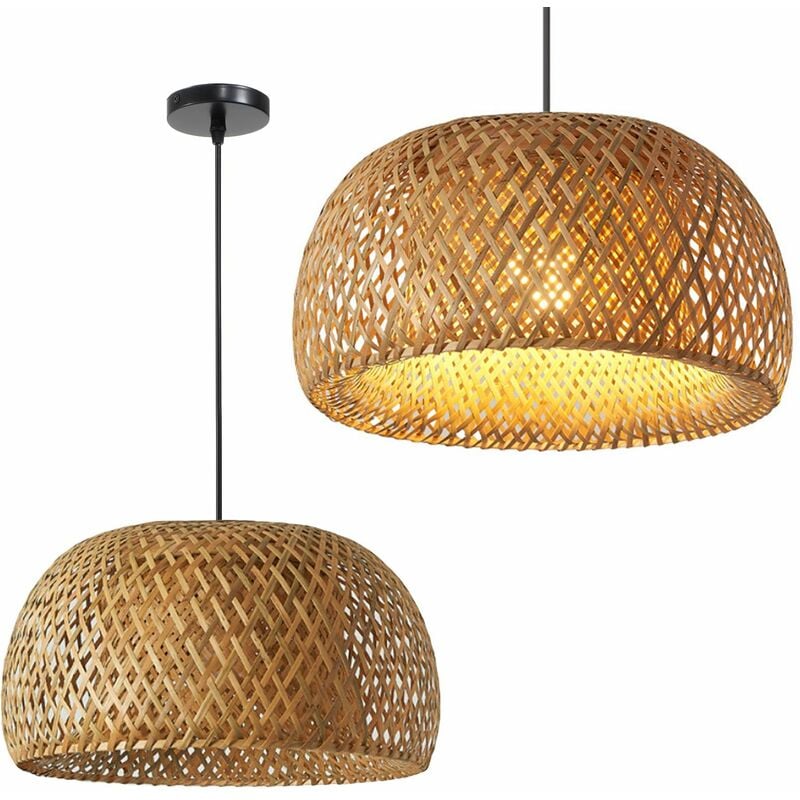 foto del prodotto lampada a sospensione app886 1cp naturale tondo 1 punti luce e27 38x38x20,5 110,5cm regolabile