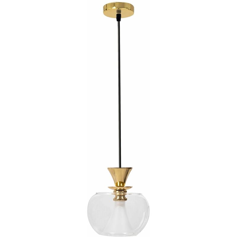 foto del prodotto lampada a sospensione app902 1cp vetro sfera oro tondo 1 punti luce g9 14,5x14,5x16cm