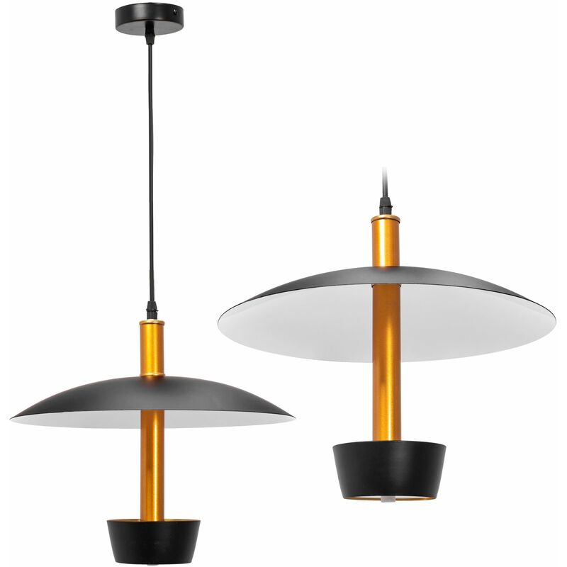 immagine 0 del prodotto lampada a sospensione app914 1cp oro nero tondo 1 punti luce 7w 35,5x30cm regolabile