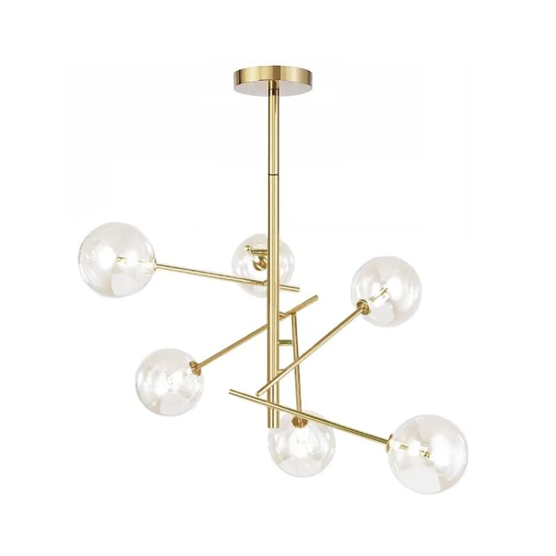 immagine 0 del prodotto lampada a sospensione app919 6cp vetro sfera 6 punti luce g4 78x78x94,5cm