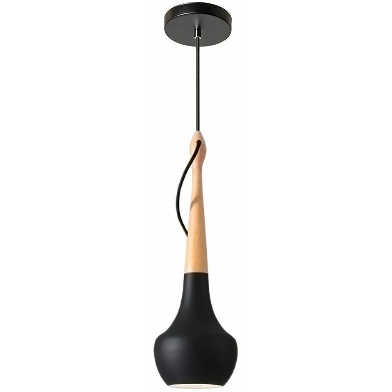 foto del prodotto lampada a sospensione app936 1cp nero tondo 1 punti luce e27 15x15x45 105cm regolabile