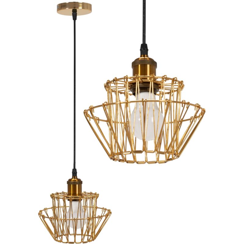 foto del prodotto lampada a sospensione app942 1cp kit oro 36cm 1 punti luce e27 20x20x17 97cm regolabile