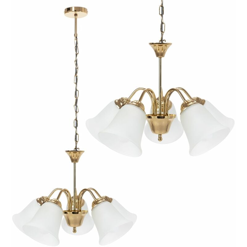 foto del prodotto lampada a sospensione app959 5cp vintage oro 5 punti luce e27 54x36cm