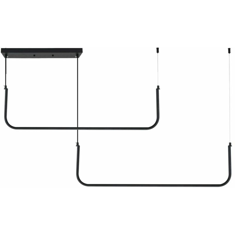 foto del prodotto lampada a sospensione app980 1cp nero led 1 punti luce 40w 40x90x11cm regolabile