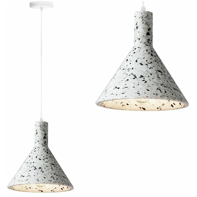 foto del prodotto lampada a sospensione app994 1cp calcestruzzo tondo 1 punti luce e27 18x18x21 100cm regolabile