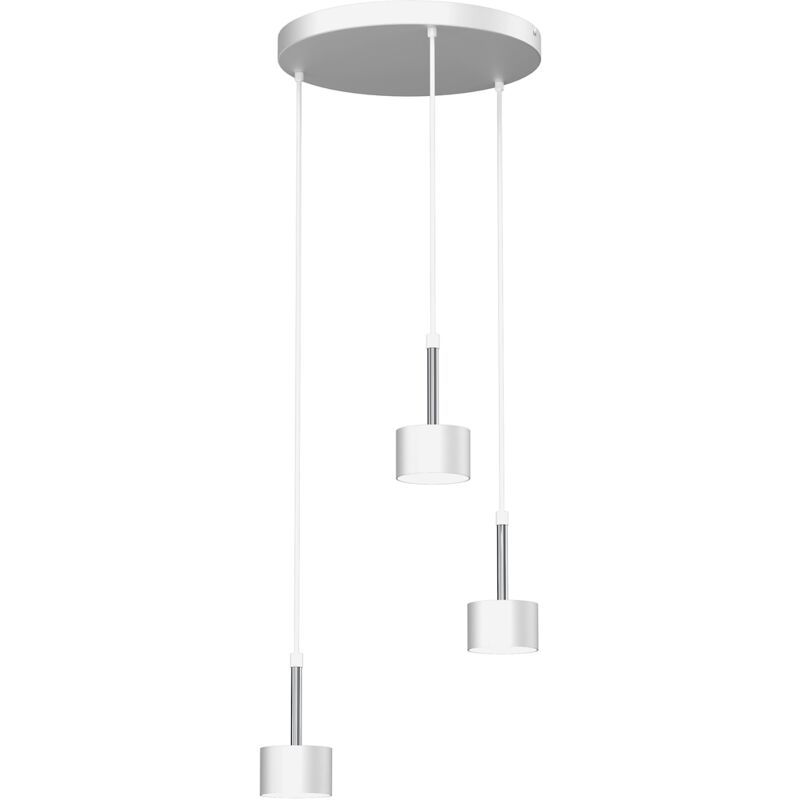 foto del prodotto lampada a sospensione arena bianco argento 3xgx53