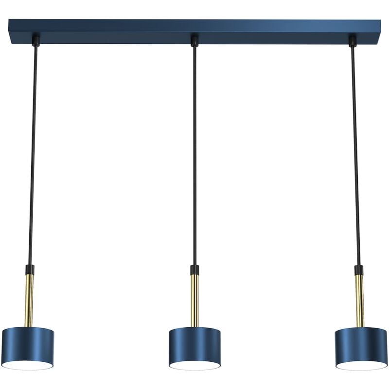 foto del prodotto lampada a sospensione arena blu oro 3xgx53