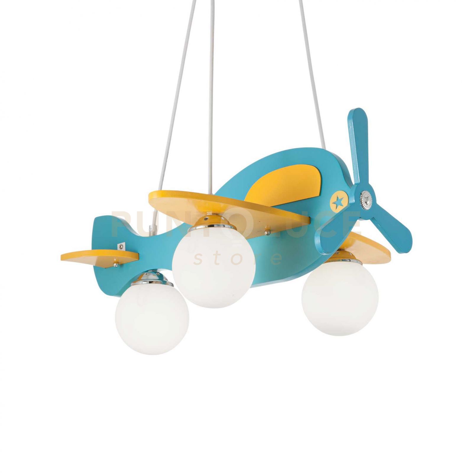 foto del prodotto lampada a sospensione avion sp3 azzurro