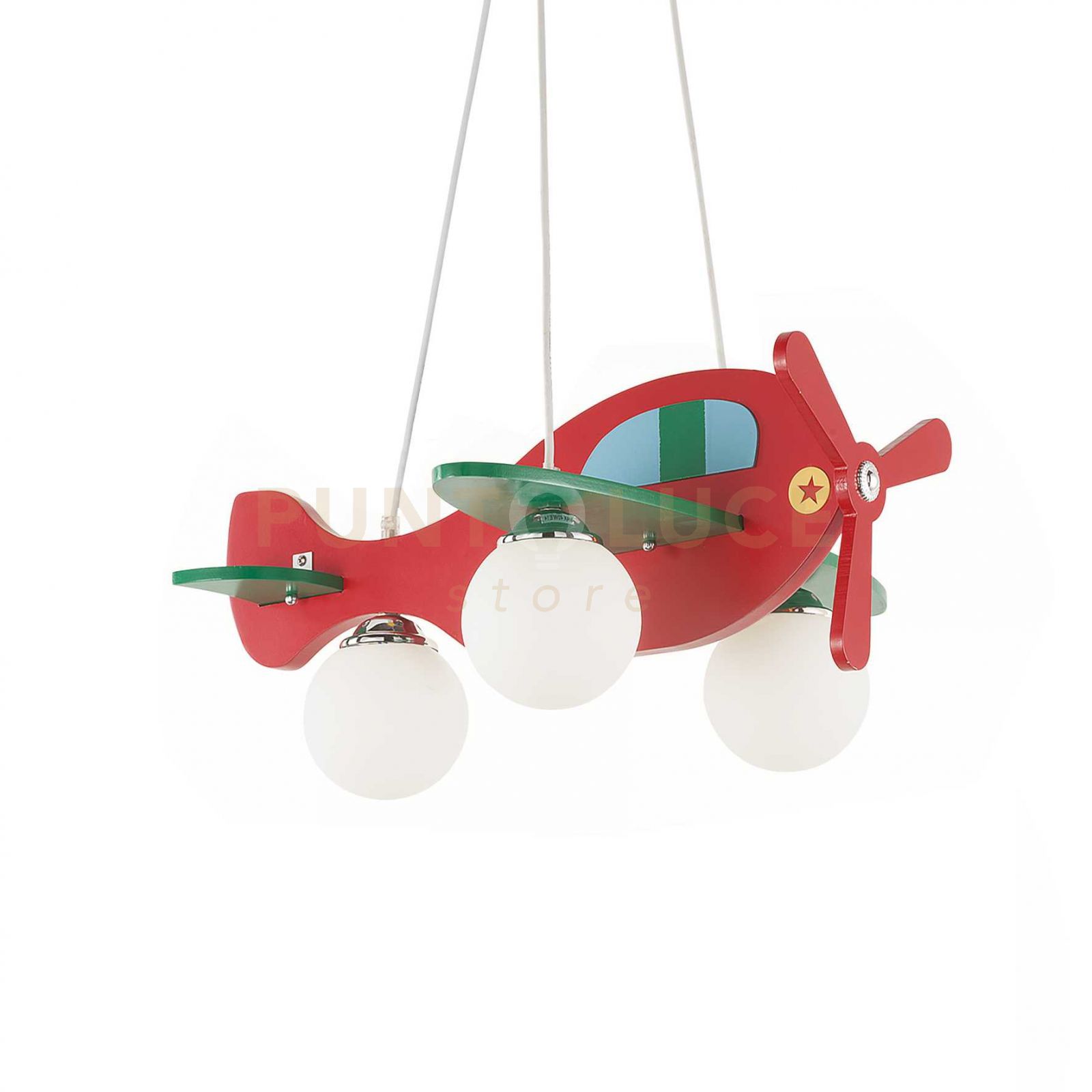 foto del prodotto lampada a sospensione avion sp3 rosso
