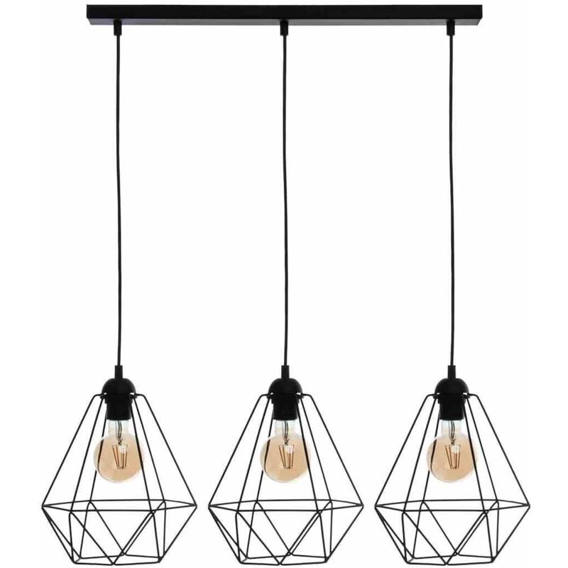foto del prodotto lampada a sospensione basket black 3xe27