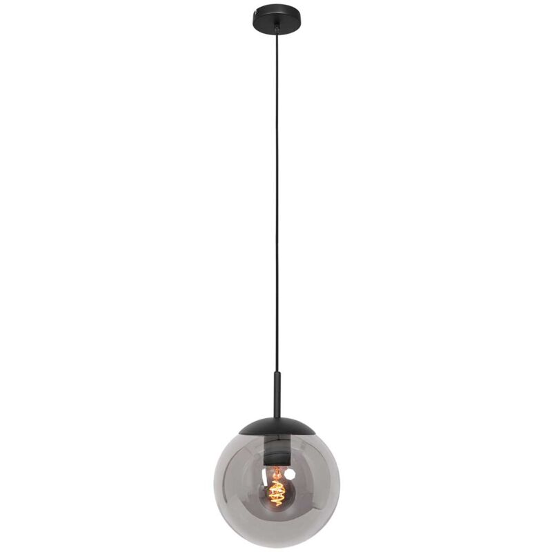 foto del prodotto lampada a sospensione bollique nero vetro steinhauer