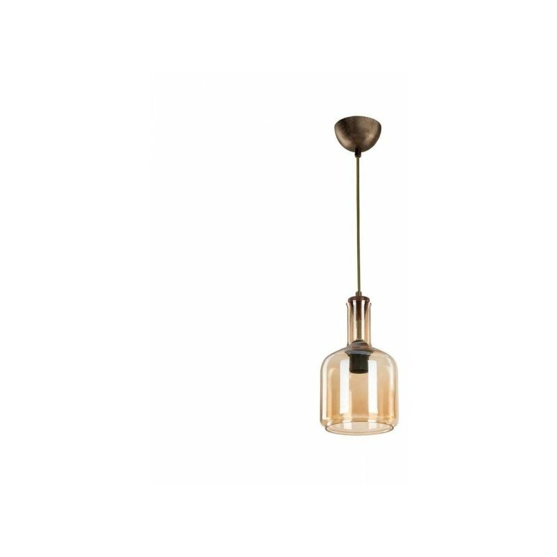foto del prodotto lampada a sospensione boston mdl3554 con diffusore vetro fum 
