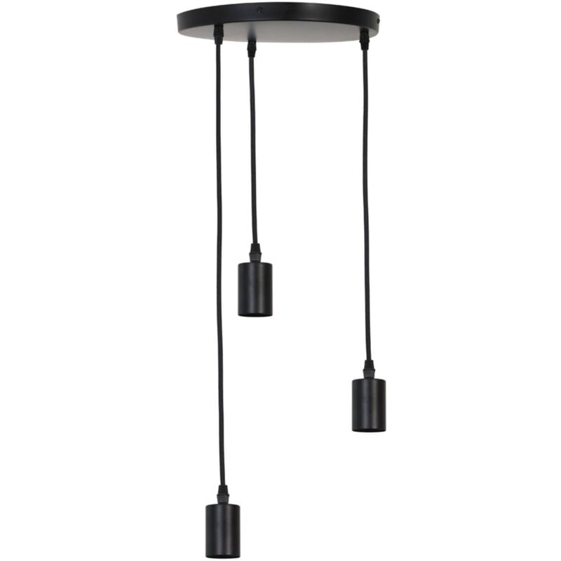 foto del prodotto lampada a sospensione brandon nero metallo light living