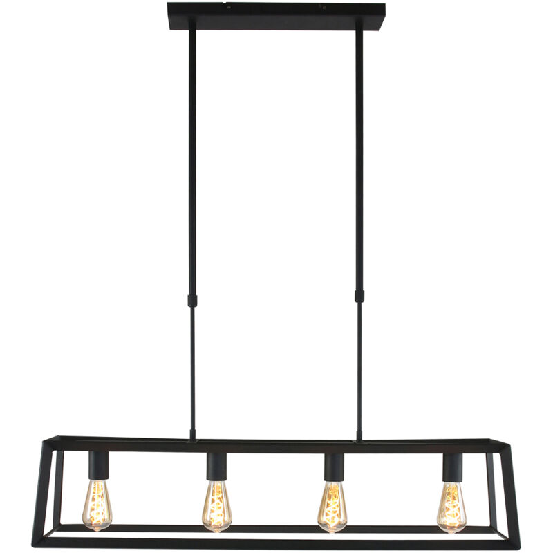 foto del prodotto lampada a sospensione buckley nero metallo mexlite
