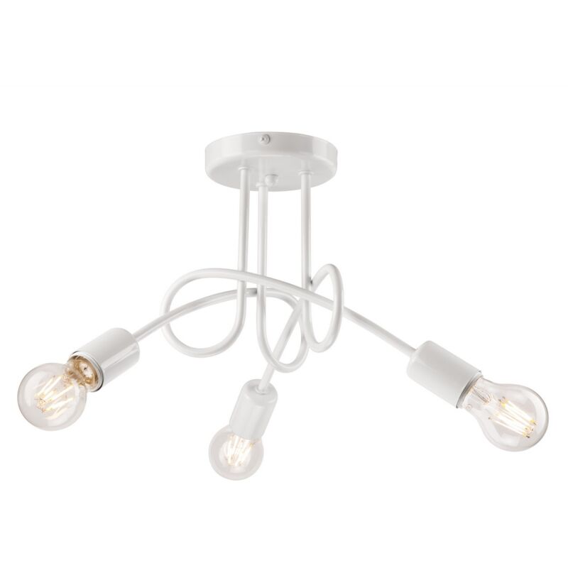 foto del prodotto lampada a sospensione camilla, acciaio, bianco, 36x36x30 cm