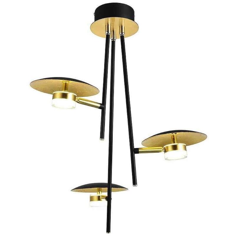 foto del prodotto lampada a sospensione cape town 3l 18w 4000k nero/oro 53x39x39 cm 1440 lm direzionabile e orientabile