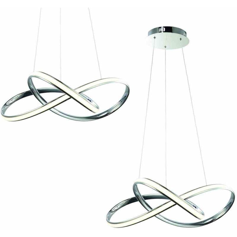 foto del prodotto lampada a sospensione cappio cromo 36w led