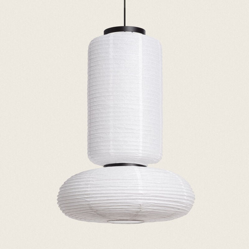 foto del prodotto lampada a sospensione carta hao tupai bianco