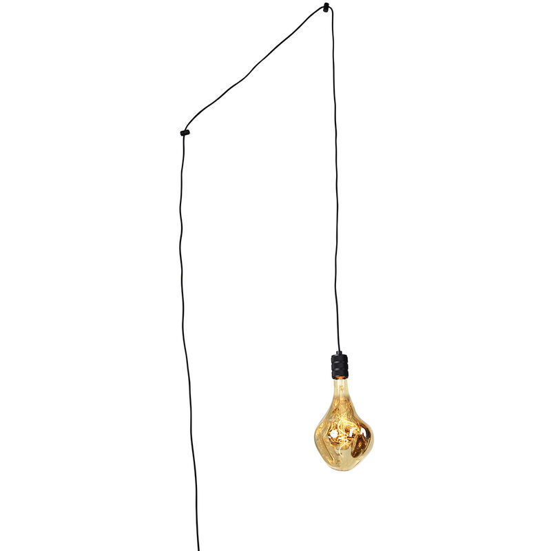 foto del prodotto lampada a sospensione cavalux design acciaio nero oblungo e27 max. 1 x 6 watt qazqa