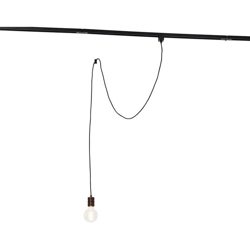 foto del prodotto lampada a sospensione cavalux moderno acciaio,plastico bronzo nero tondo max. 1 x watt qazqa